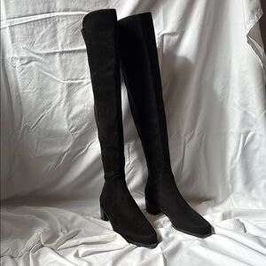 Stuart Weitzman Black Suede Over-the-Knee Boots (NEW)